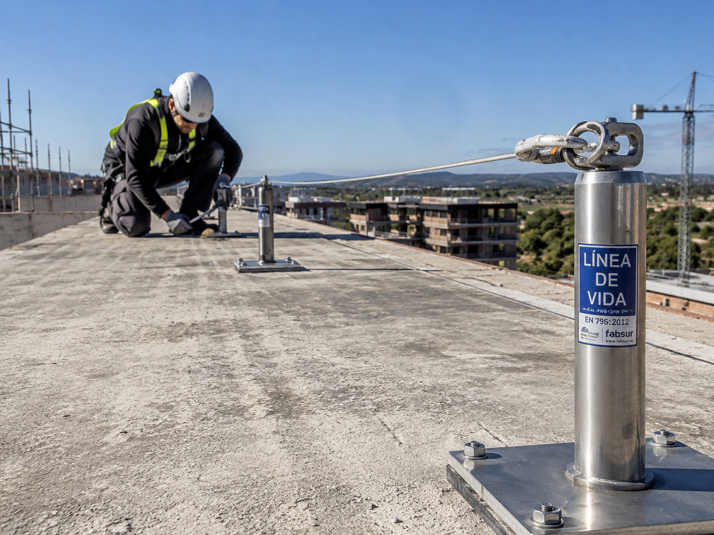 Servicio profesional de instalación de líneas de vida en A Coruña y alrededores